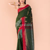 Pea green Handwoven Cotton Saree angoshobha