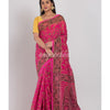 Pink Handloom Festive Cotton Silk Saree angoshobha