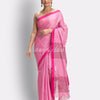 Pink Handloom Zari Cotton Tissue Saree angoshobha