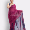 Pink handloom bengal cotton saree angoshobha