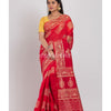 Red Handloom Festive Cotton Silk Saree angoshobha