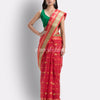 Red Pure Cotton Tant Saree angoshobha