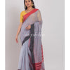 Silver Gray Handloom Saree angoshobha