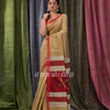 Tan Cotton Blend Traditional Jamdani Saree angoshobha
