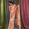 Tan Red Handwoven Cotton Jamdani Saree angoshobha