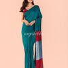 Teal Handwoven Cotton Saree angoshobha