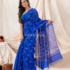 Traditional Royel Blue Motka Silk Soft Sequin Jamdani Saree angoshobha