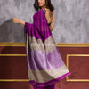 Violet Handloom Cotton Saree angoshobha