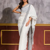 White Handwoven Cotton Saree angoshobha