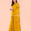 Yellow Handwoven Blended Cotton Saree angoshobha