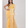 Yellow Handwoven Linen Saree angoshobha