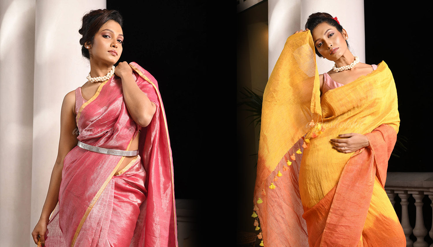 Which Colour Blouse to Wear with Blue, Pink & Black Saree – Angoshobha’s Style Guide