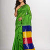 Green Cotton Blend Handloom  Saree