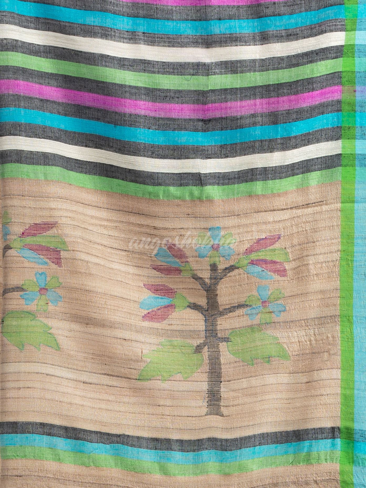 ghicha tussar saree