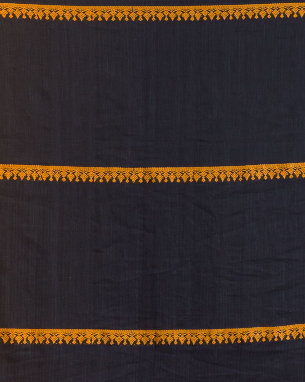 Black and yellow handwoven bengal cotton saree