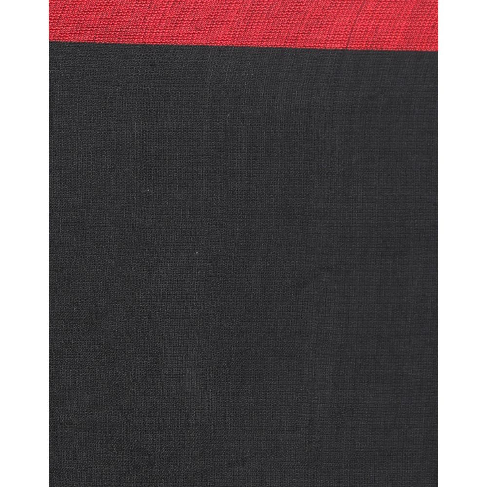 All Over Jacquard Work Maroon Black Check Cotton Saree