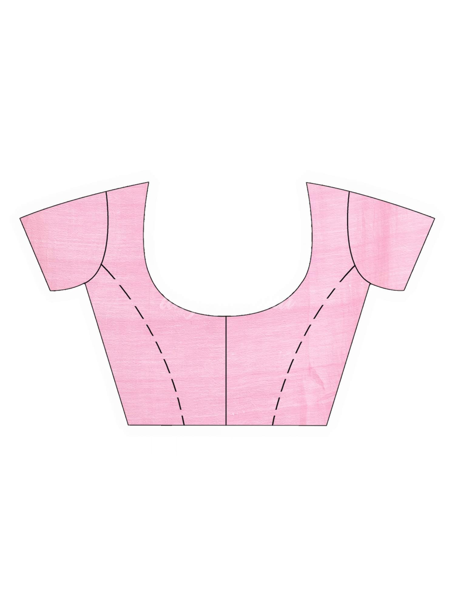 Pink Handwoven Cotton Jamdani handloom Saree