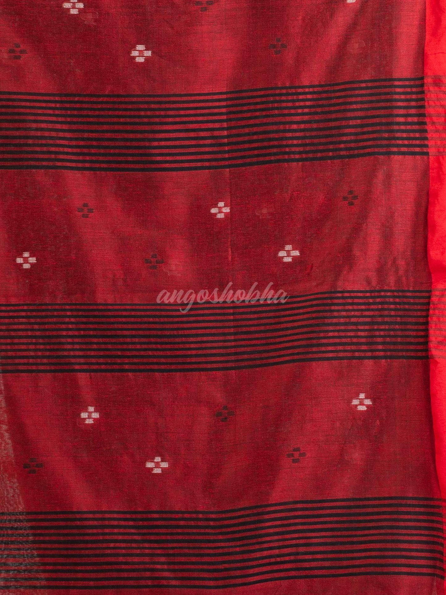 Black Handwoven Cotton Jamdani handloom Saree