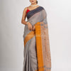Grey Handwoven Cotton Jamdani handloom Saree