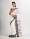 White Handwoven Cotton Jamdani handloom Saree