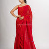 Red Handwoven Cotton Jamdani handloom Saree