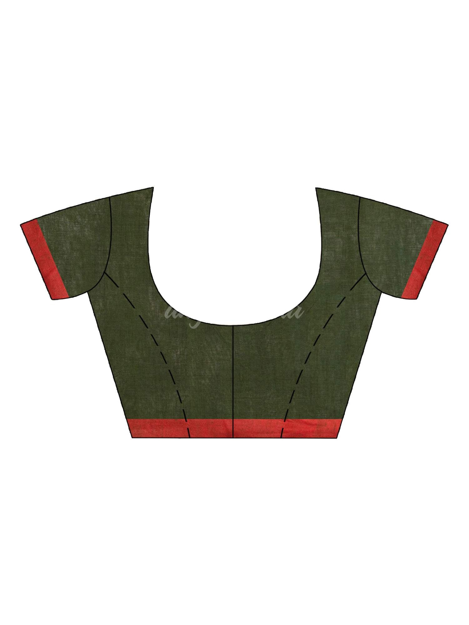 Grey Handwoven Cotton Jamdani handloom Saree