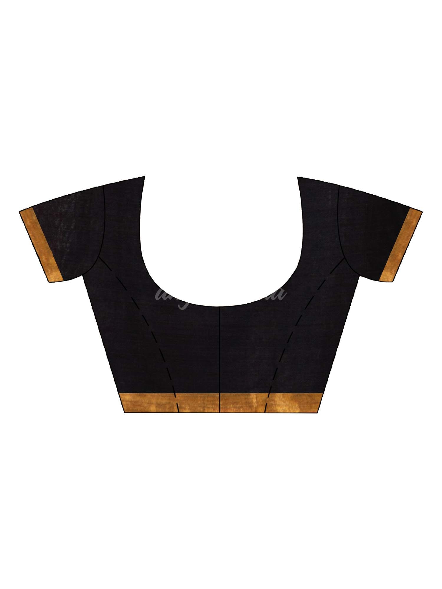 Black And Red Stipe Handwoven Cotton Jamdani handloom Saree