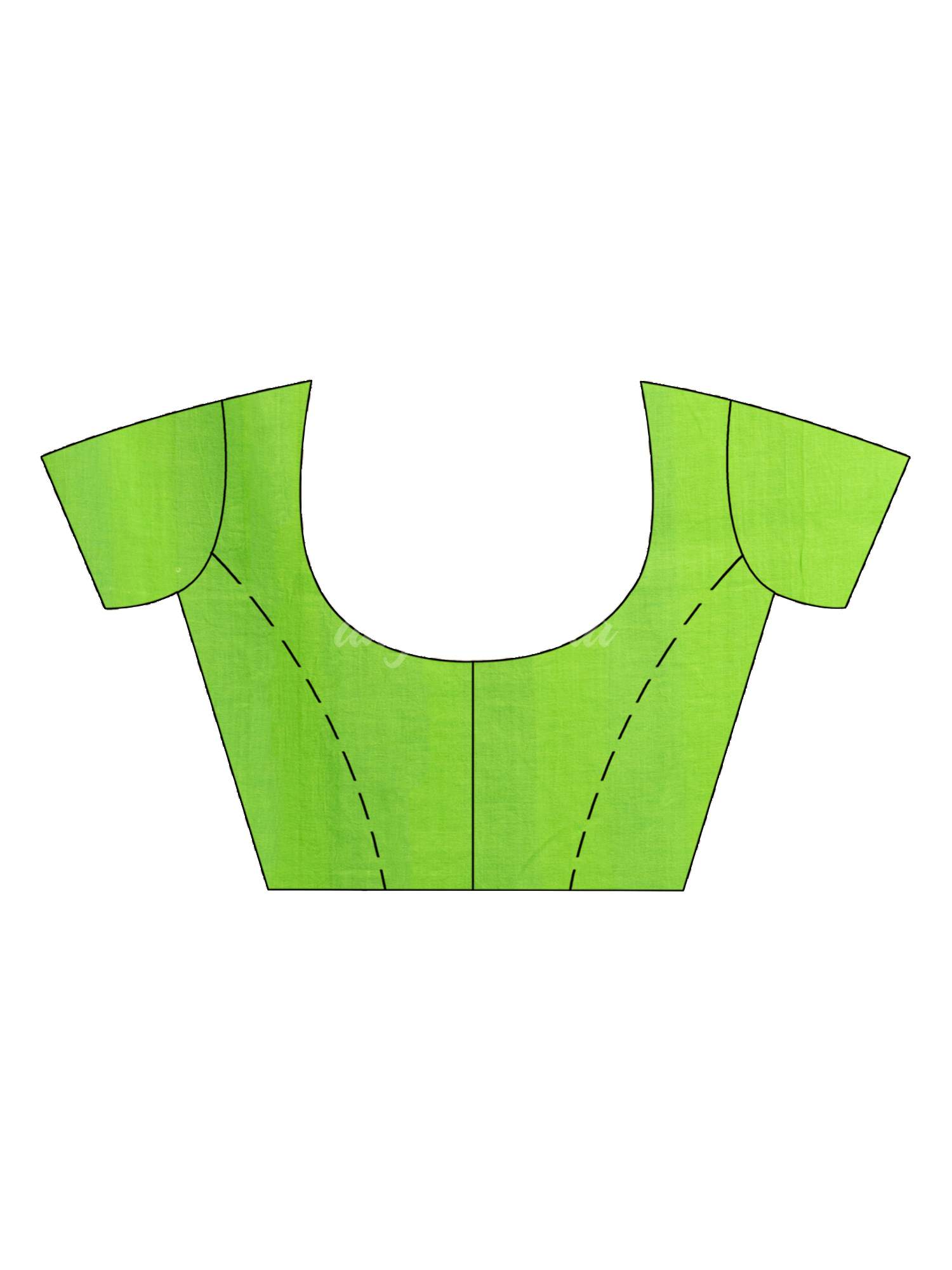 Parrot green And Sky Blue Stipe Handwoven Cotton Jamdani handloom Saree