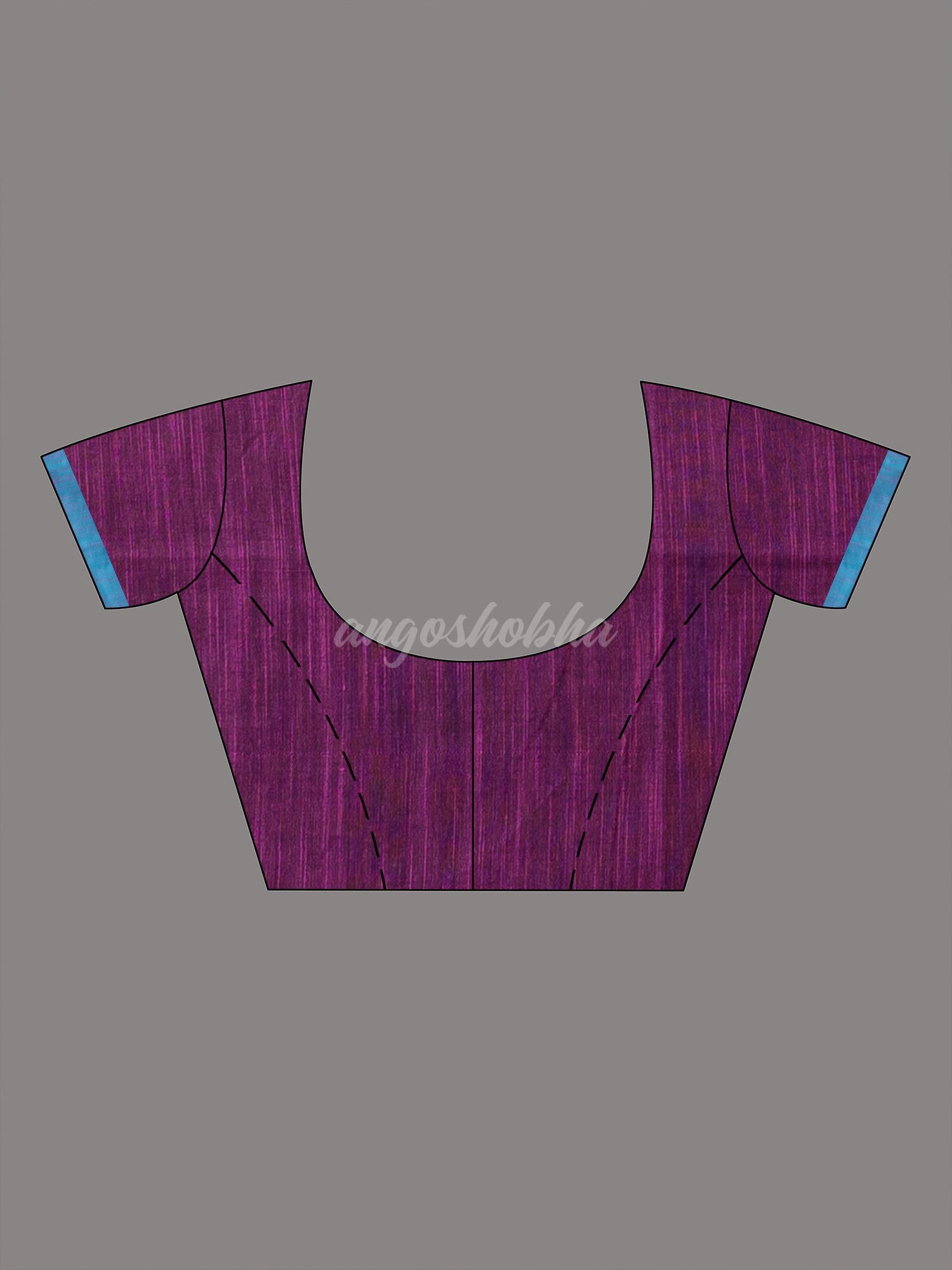 Magenta all over ball Buti with Pallu in temple border handwoven saree