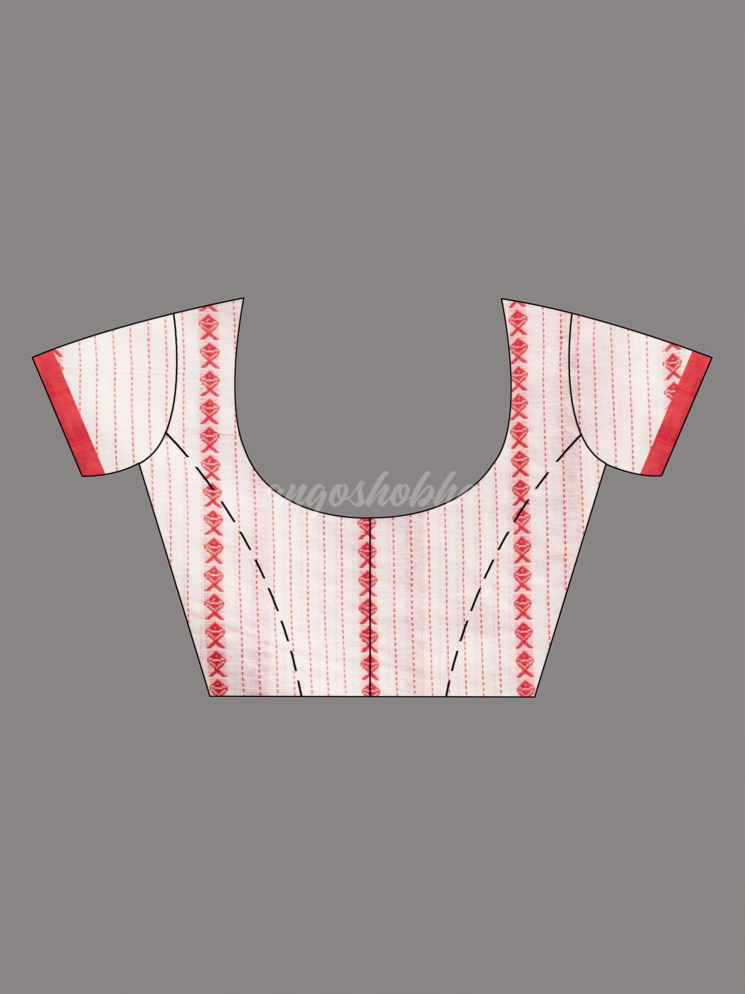 white all  body small fish design with fish design pallu in solid border handwoven cotton saree