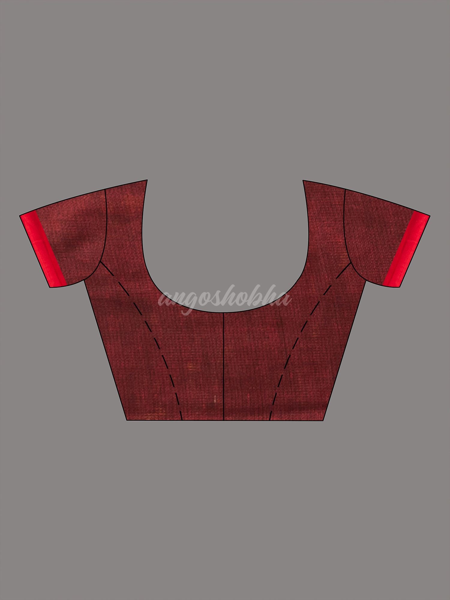 Black all body red strip moklin red border handwoven maslight saree