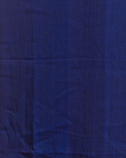 Berry blue handwoven bengal cotton and linen saree