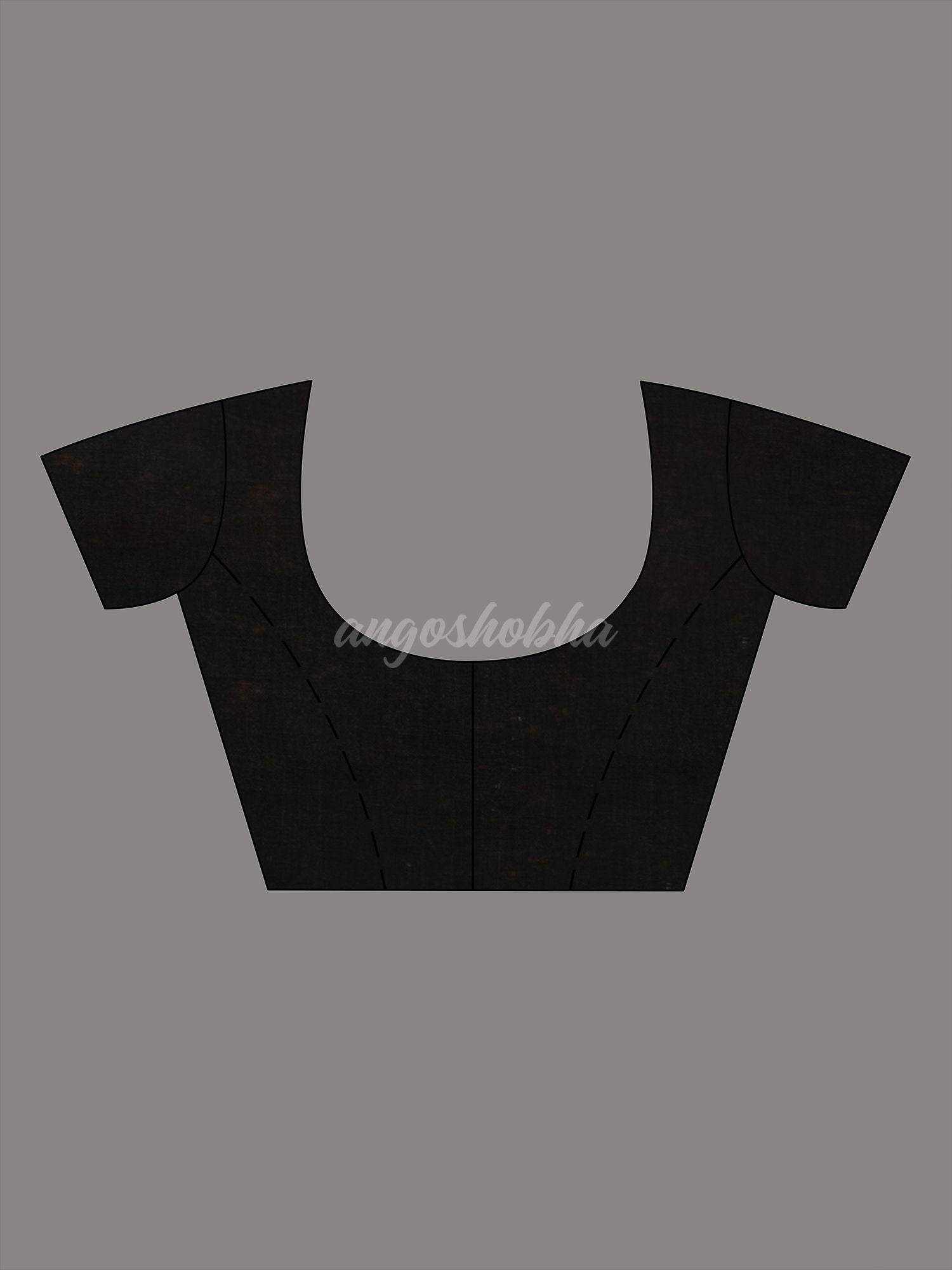 Black jamdani handwoven linen saree