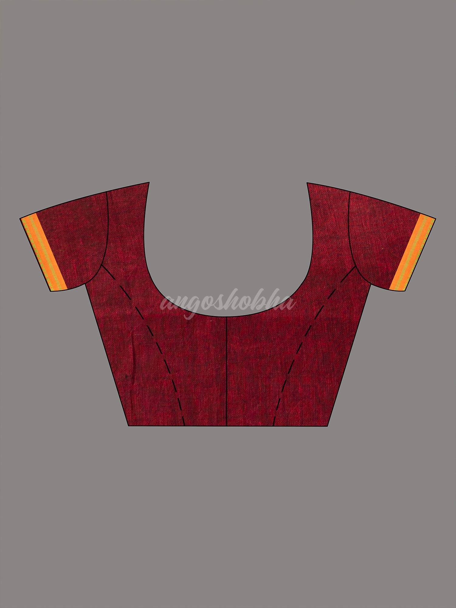 Grey with red pallu in jacquard boeder handwoven linen saree