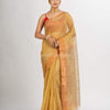 Natural Tussar Colour Silk Cotton Pocket Chumki Jamdani handloom saree