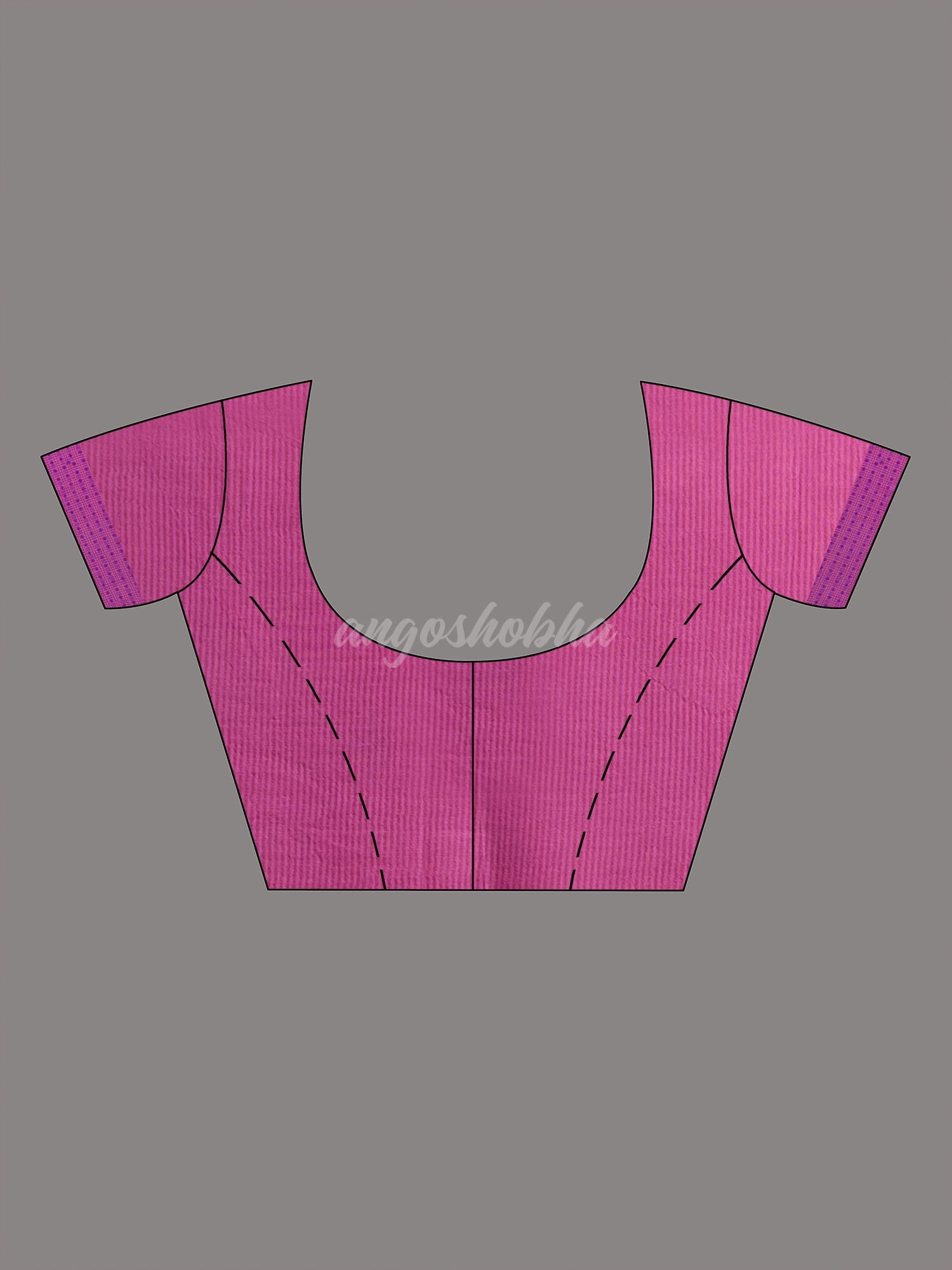 Magenta resham cotton kota check all over Buti jacquqrd Pallu handwoven saree