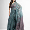 Goofy Grey resham cotton kota check all over Buti jacquqrd Pallu handwoven saree