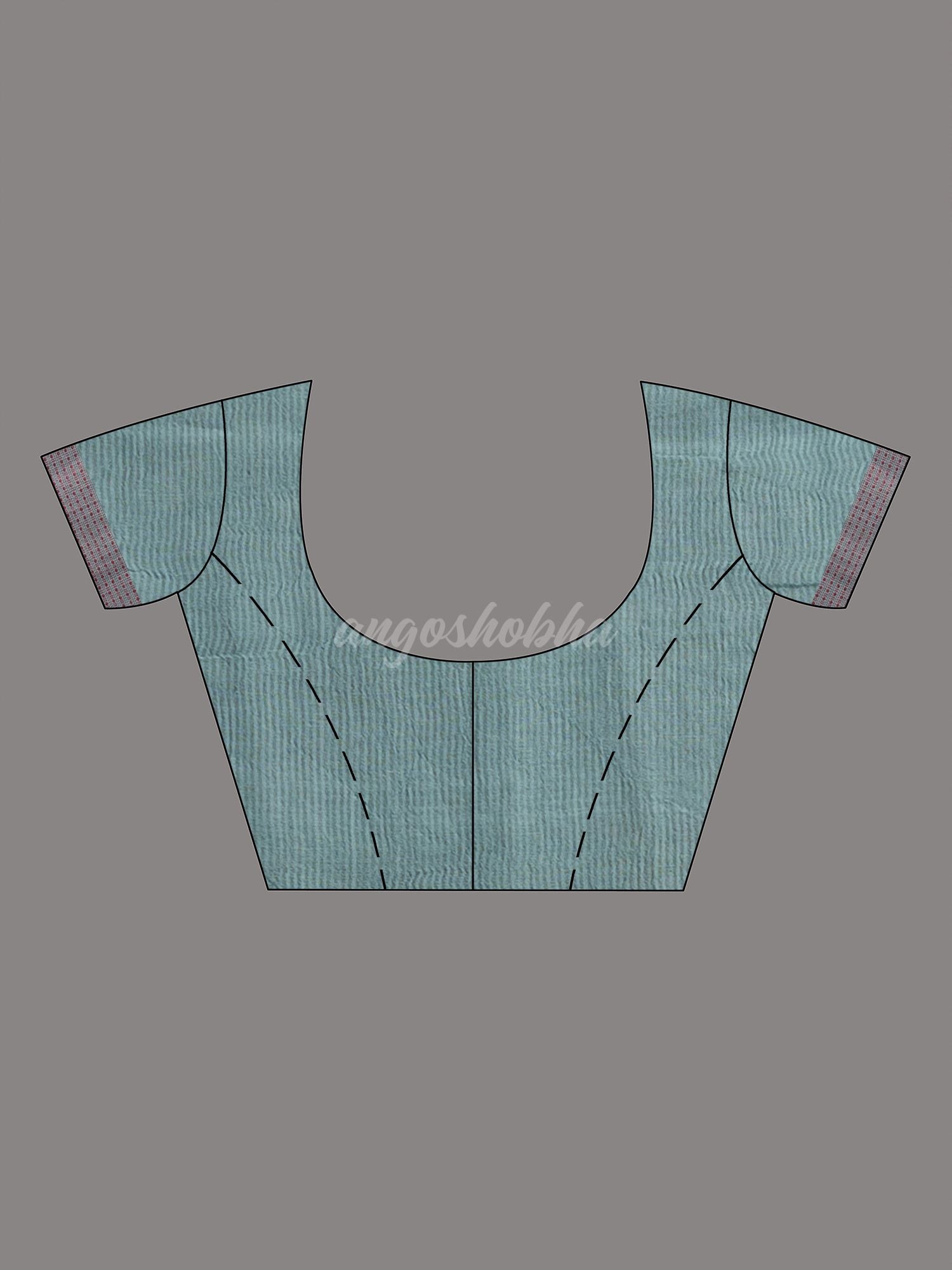 Goofy Grey resham cotton kota check all over Buti jacquqrd Pallu handwoven saree