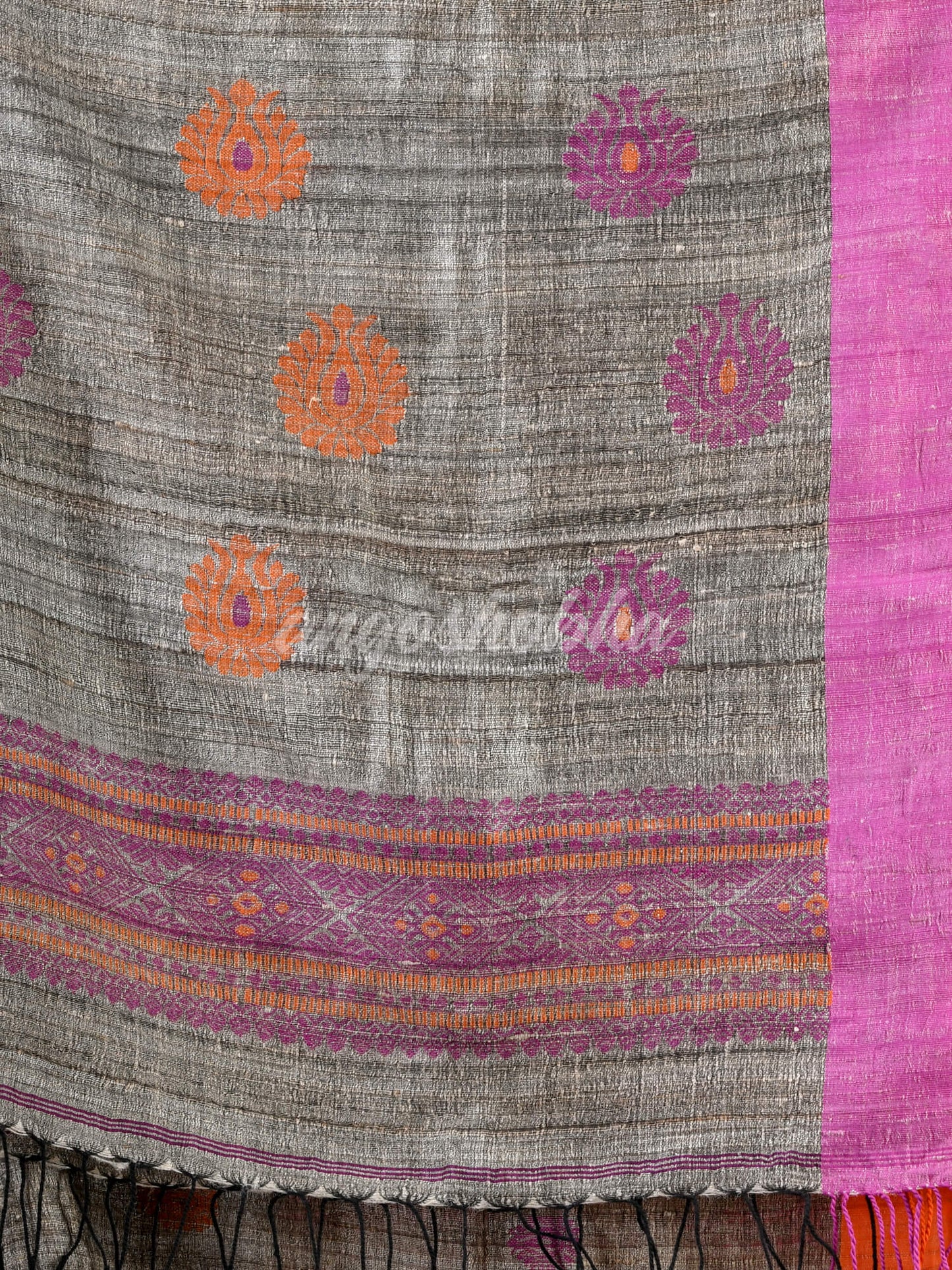 Ghicha hand jamdani With Ganga Yamuna border handwoven saree