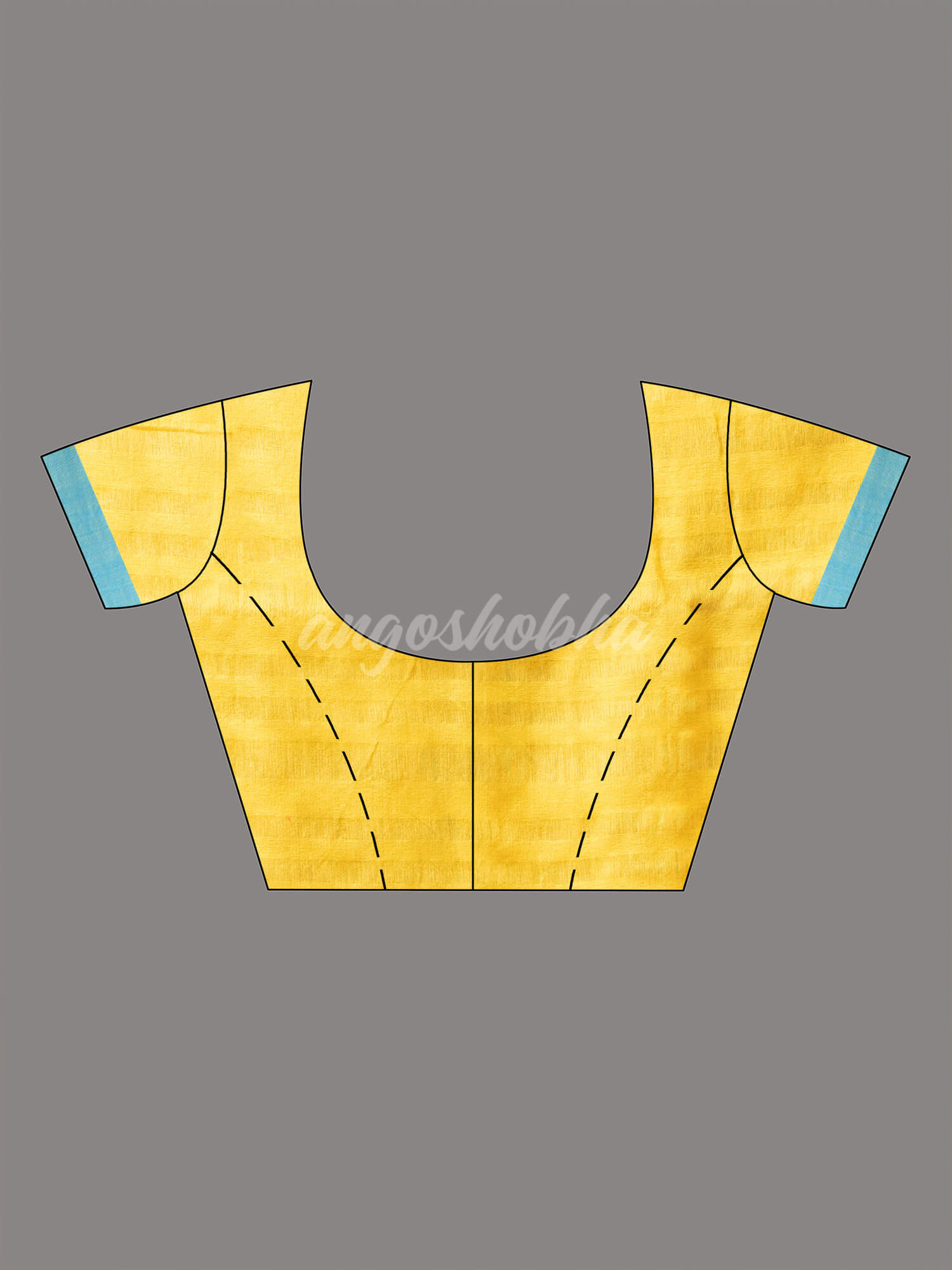 Zinc Yellow Cotton Ghicha Ganga Yamuna Border Jamdani Saree