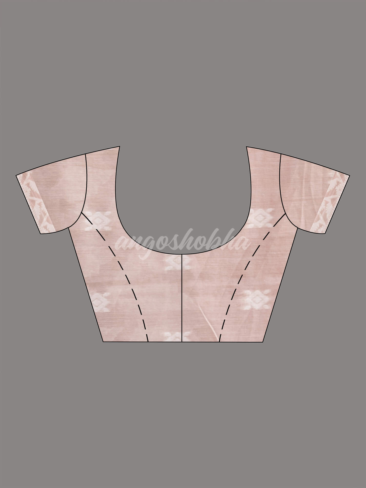 Mocha Cotton All Body Buti Red Border With Pallu Jacquard Jamdani Saree