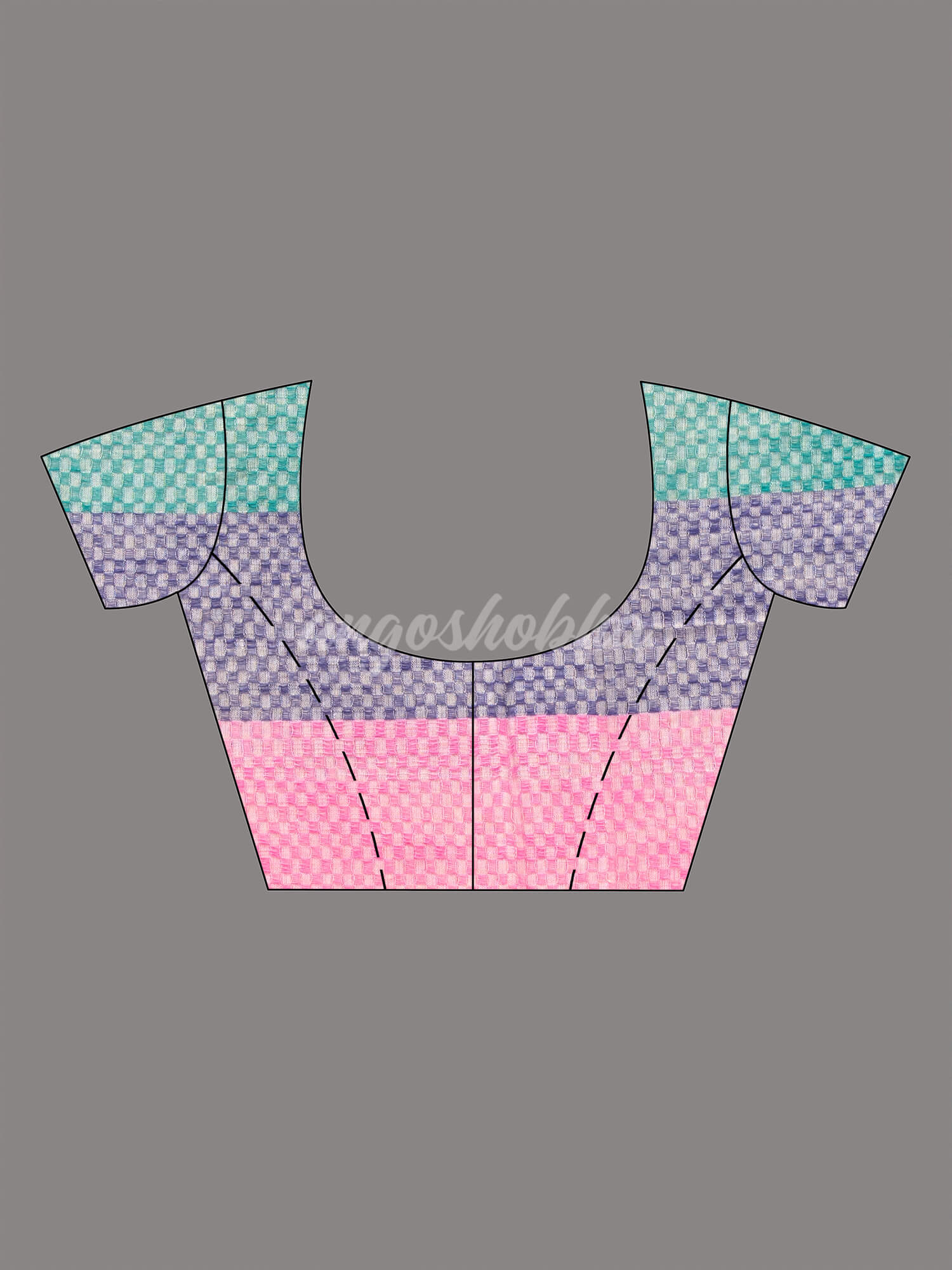 Multi Colour Stripe Cotton Handloom Saree