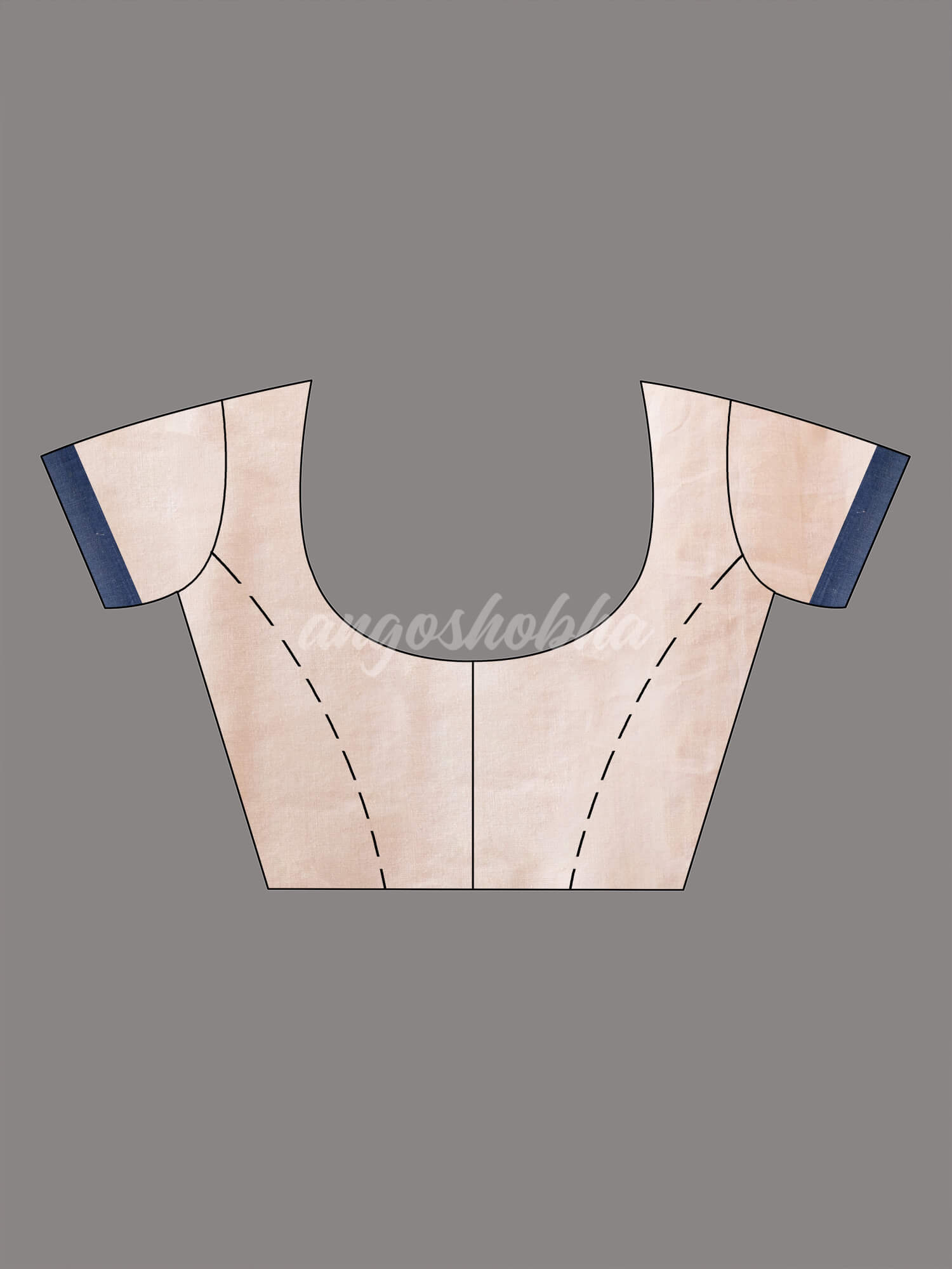 White Cotton Solid Body With Stripe Pallu Handloom Saree