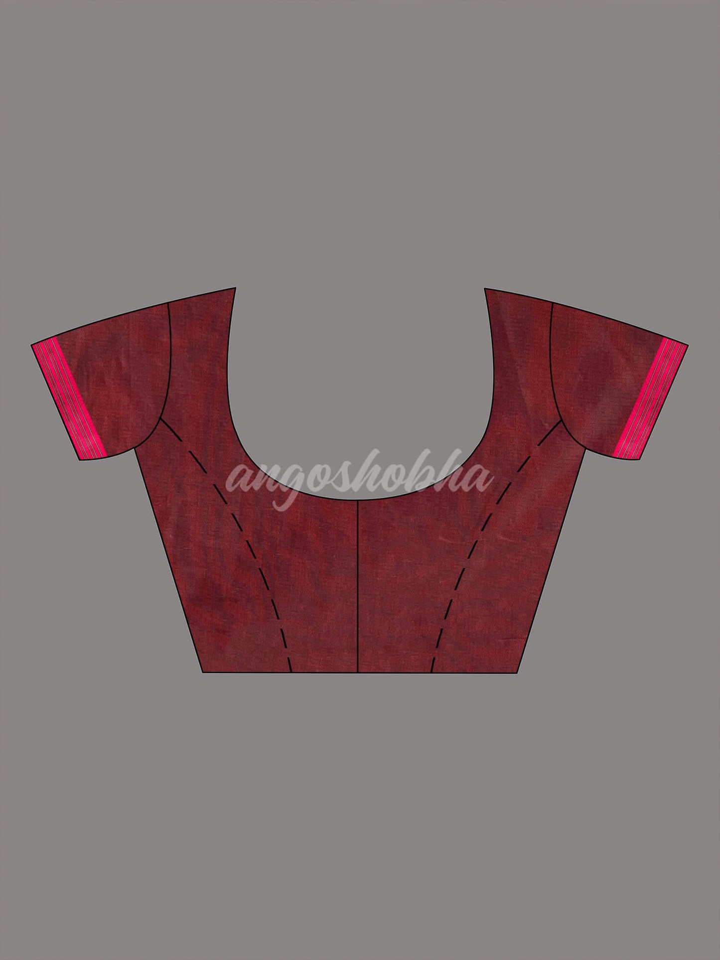 Maroon Cotton All Body Buti With Mahapar Border Jamdani Saree