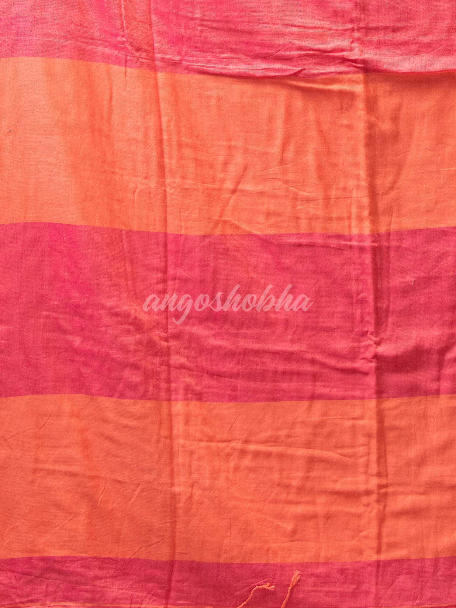 Pink Cotton Solid Body Handloom Saree