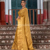 Gold Linen Traditional Handloom Saree