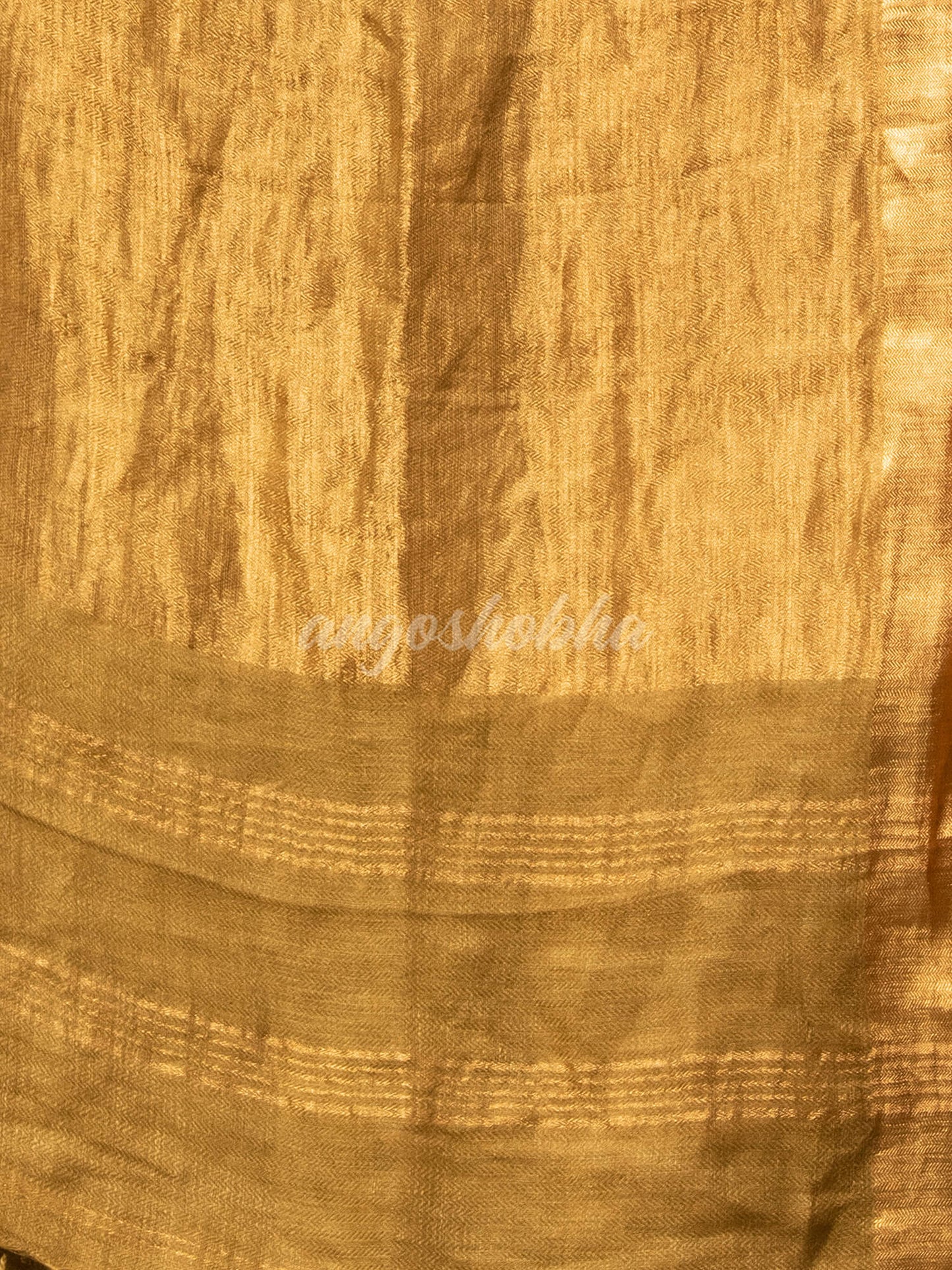 Olive Green Linen Traditional Handloom Saree