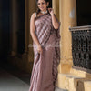 Baby Blush Linen All Body Check Handloom Saree