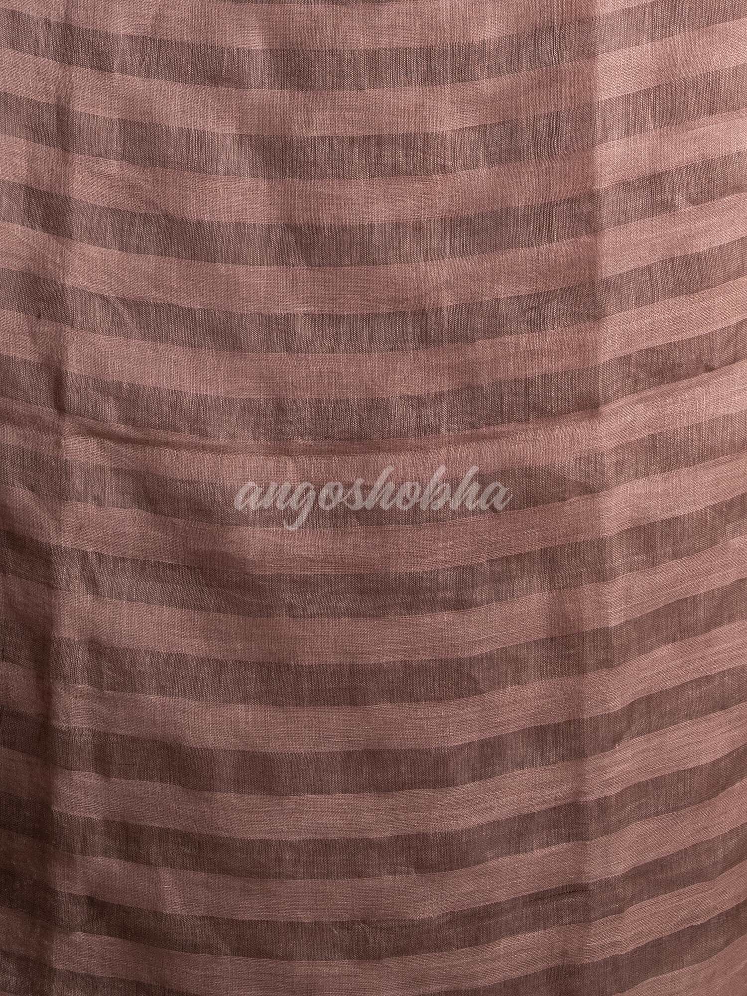 Baby Blush Linen All Body Check Handloom Saree