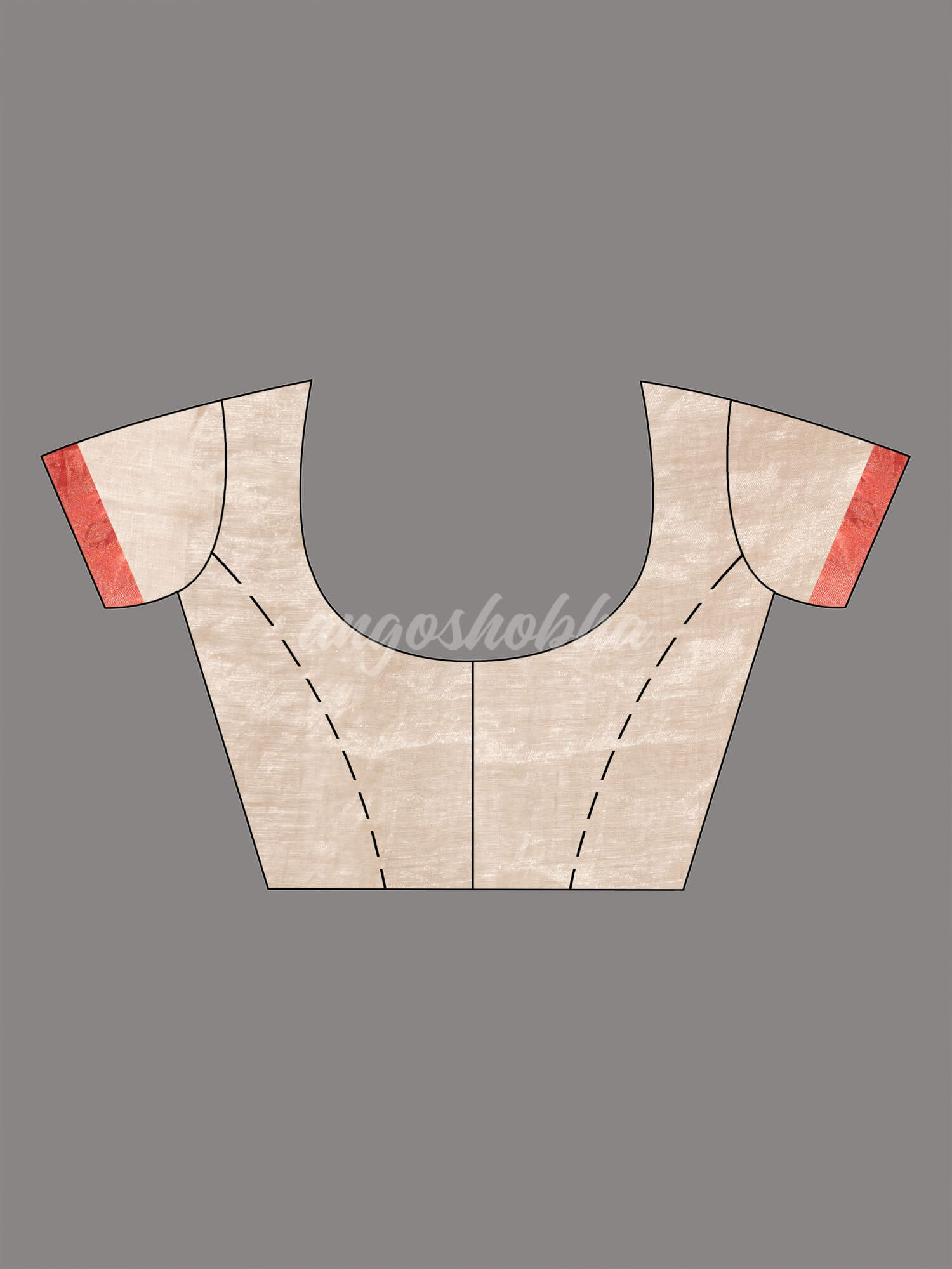 Off White Linen Red Border With Zari Pallu Handloom Saree